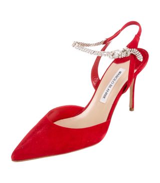 Manolo Blahnik + Suede Pointed-Toe Pumps