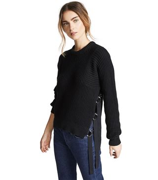 Helmut Lang + Side Strap Crew Neck Sweater