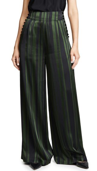 Adeam + Buttoned Wide Leg Pants