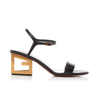 Givenchy + Triangle Strappy Leather Sandals