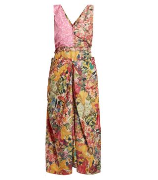 Marni + Panelled Floral-Print Poplin Dress