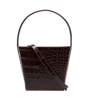 Staud + Edie Faux Croc Bucket Bag