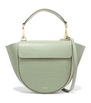 Wandler + Hortensia Mini Croc-Effect Leather Shoulder Bag