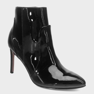 Who What Wear + Rebekah Patent Pointed Heeled Fashion Booties