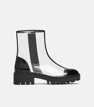 Zara + Vinyl Lug Soled Ankle Boots