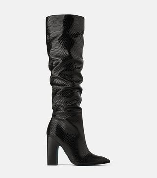 Zara + Blue Collection Leather Boots