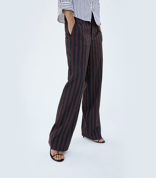 Zara + Striped Masculine Pants