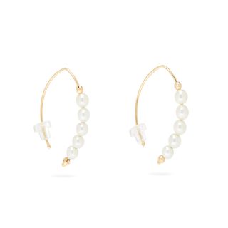 Mizuki + Freshwater Pearl & 14kt Gold Small Earrings