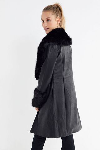 I.Am.Gia + Zelda Faux Leather Faux Fur Trim Jacket
