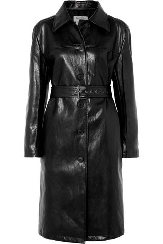 We11done + Belted Faux Leather Coat