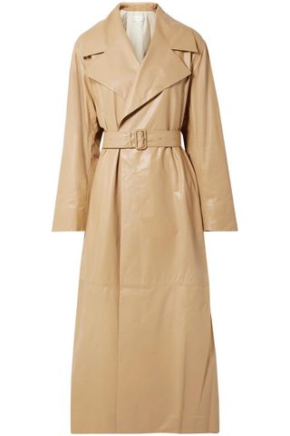 The Row + Moora Leather Trench Coat