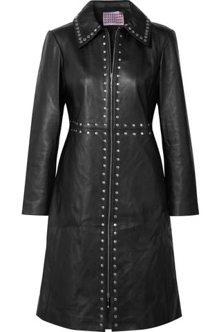 AlexaChung + Studded Leather Coat