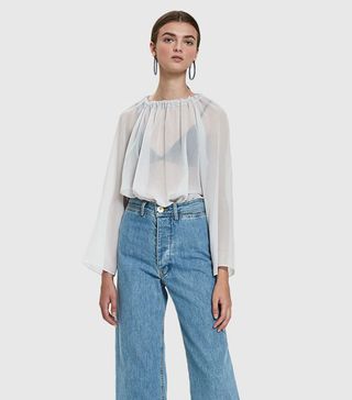 Need + Sheer Anton Blouse in Ice Blue