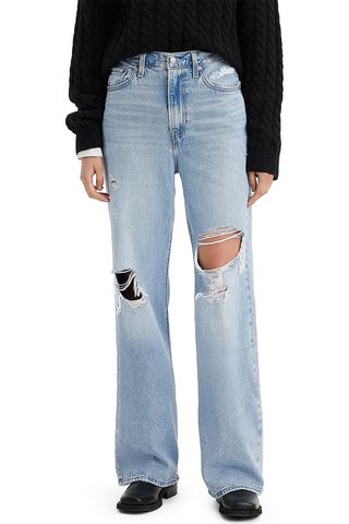 Levi's + Ribcage Ripped High Waist Wide Leg Jeans