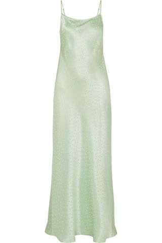 RIXO + Holly Polka-Dot Silk-Charmeuse Jacquard Dress