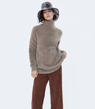 Zara + Faux-Fur Sweater