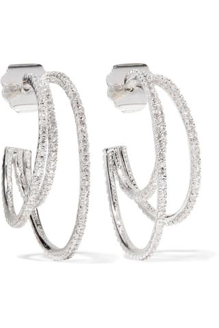 Kenneth Jay Lane + Rhodium-Plated Cubic Zirconia Earrings