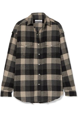 Iro + Garance Plaid Cotton-Blend Flannel Shirt