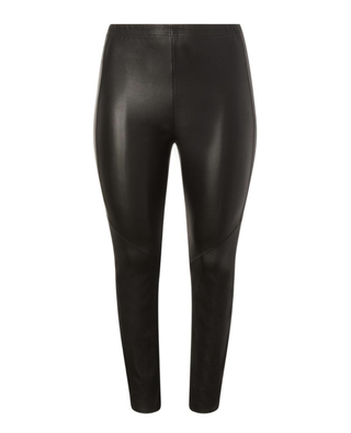 Veda + Zero Cropped Leather Leggings With Zipper