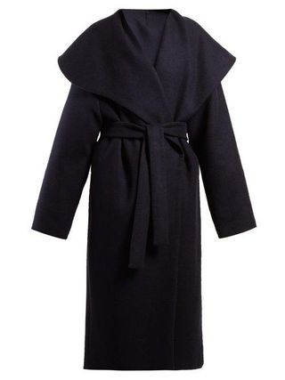 The Row + Utan Cape Collar Wool Coat