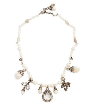 Alexander McQueen + Crystal and Charm-Embellished Pearl Choker