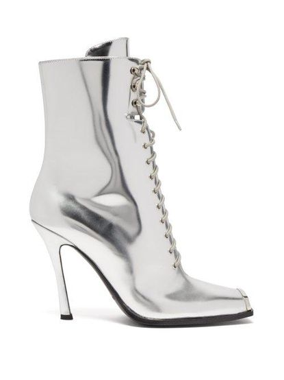 silver ankle booties