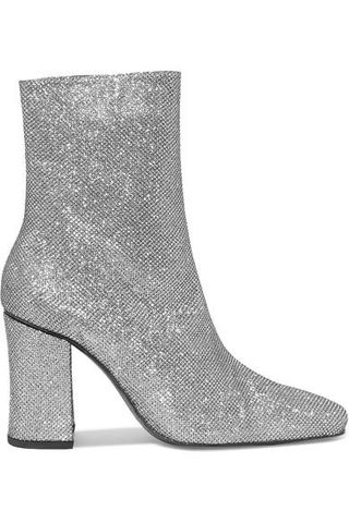 Dorateymur + Sybil Leek Glittered Canvas Ankle Boots