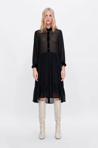 Zara + Swiss Dot Dress