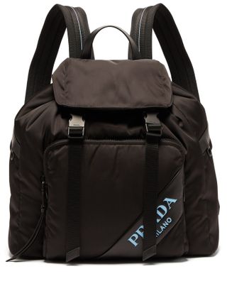 Prada + Logo Nylon Backpack