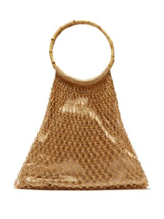 My Beachy Side + Aphrodite Bamboo-Handle Beaded Crochet Bag