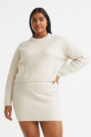 H&M + Cable-Knit Skirt