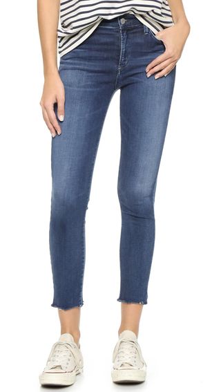 Agolde + Sophie High Rise Skinny Crop Jeans