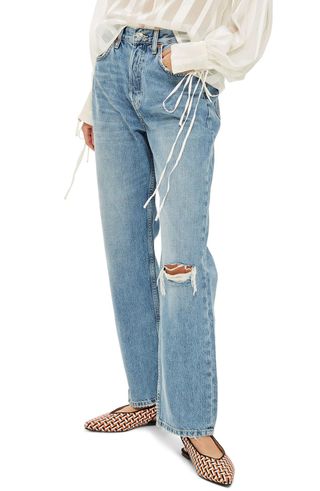 Topshop + One Rip New Boyfriend Jeans