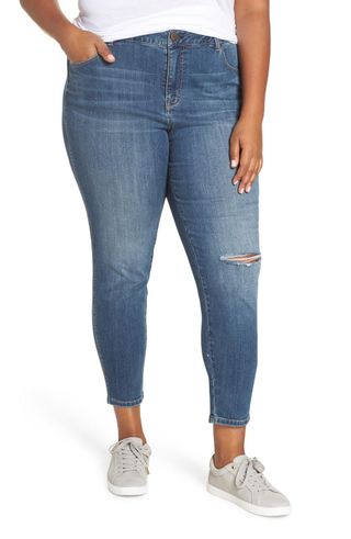 1822 Denim + Ripped High Waist Skinny Jeans