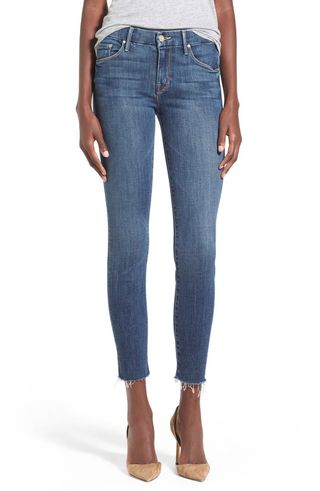 Mother + The Looker Frayed Ankle Jeans