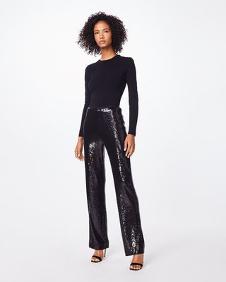 Nicole Miller + Sequin High Waisted Pants