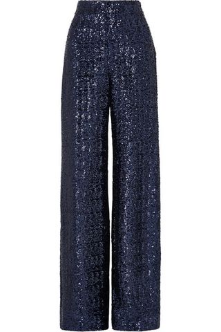 Roland Mouret + Fabien Sequined Tulle Wide-Leg Pants