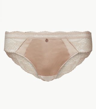 Marks & Spencer + Silk and Lace Brazilian Knickers