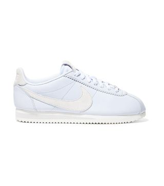 Nike + Classic Cortez Faux Suede-Trimmed Leather Sneakers