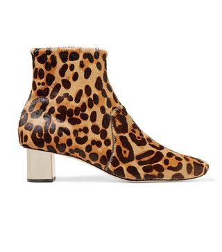 Nanushka + Clarence Leopard-Print Calf Hair Ankle Boots