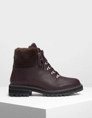 Charles & Keith + Speed Lacing Detail Hiking Boots