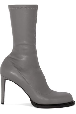 Stella McCartney + Faux Stretch-Leather Sock Boots