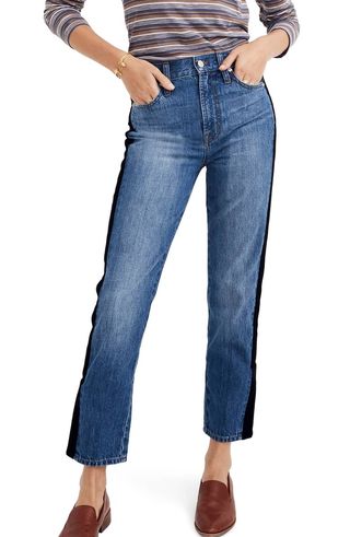 Madewell + The Perfect Vintage Velvet Tux Stripe Jeans