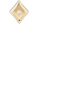 Barney's New York + White-Diamond Rhombus Stud Earring