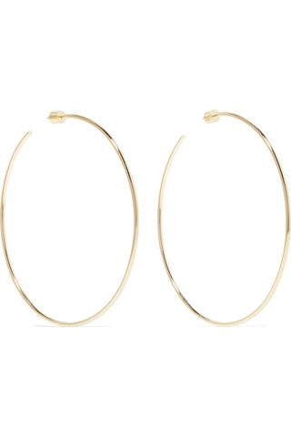 Jennifer Fisher + Skinny Gold-Tone Hoop Earrings