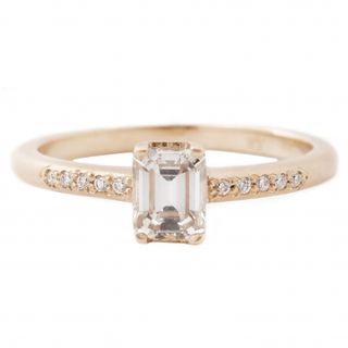 Rebecca Overmann + Emerald Cut Diamond Ring