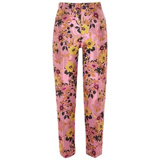 River Island + Floral Jacquard Trousers