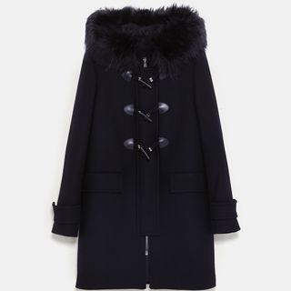 Zara + Duffle Coat With Hood