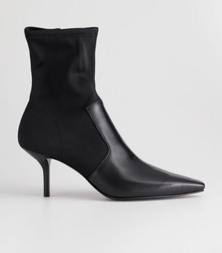 & Other Stories + Square-Toe Stiletto Sock Boots