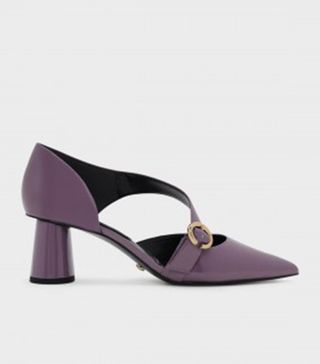 Charles & Keith + Asymmetrical Strap Leather Pumps